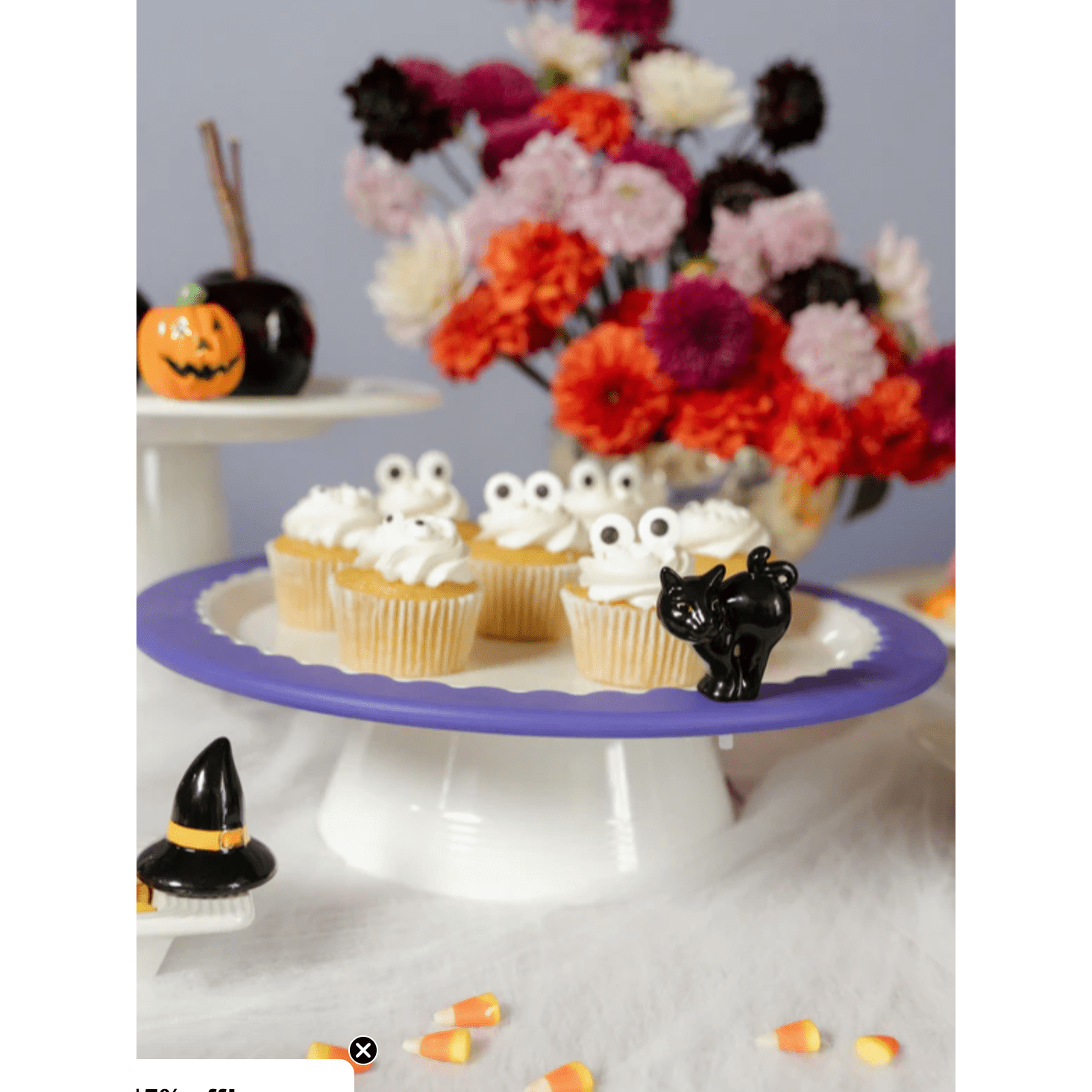 Pinstripes Melamine Low Riser - White Farmhouse Flowers