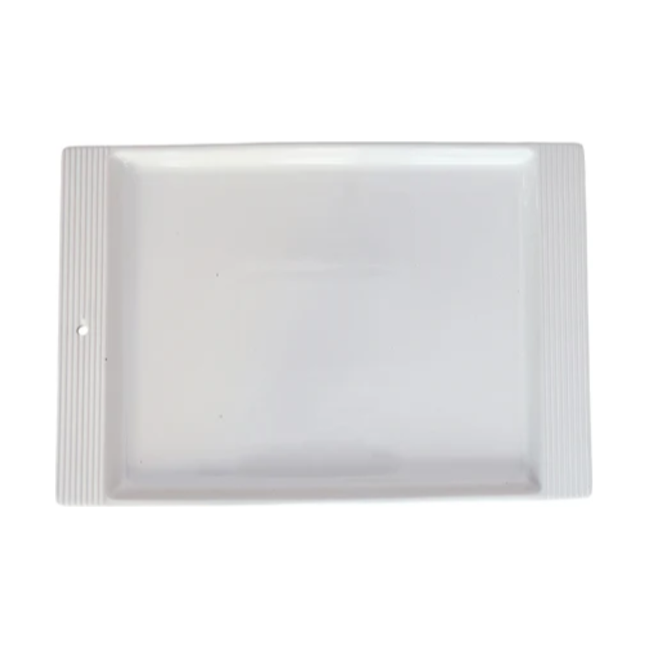Pinstripes Rectangle - White Farmhouse Flowers