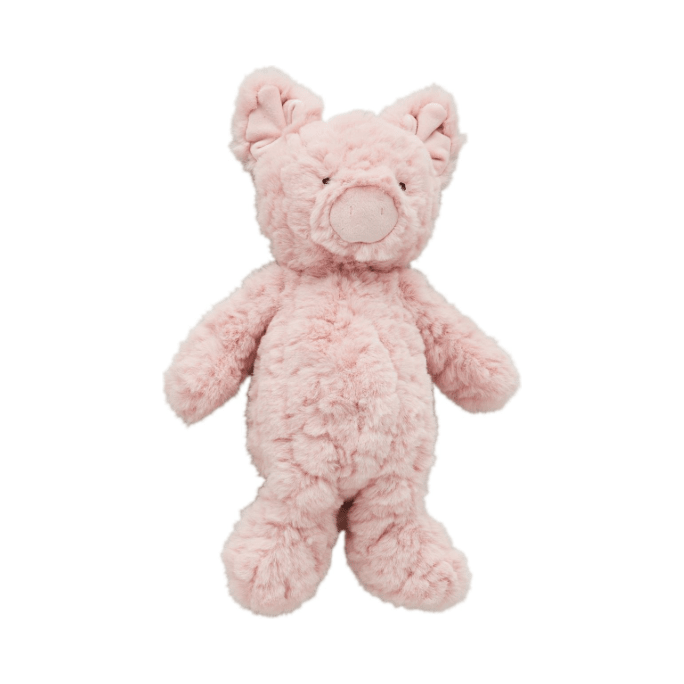 Plush Pig - Rosey The Pig - White Farmhouse Flowers