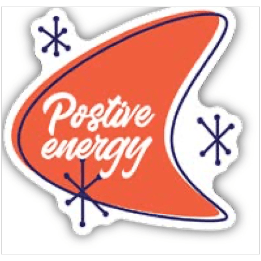 Positive Energy Wedge Sticker - White Farmhouse Flowers