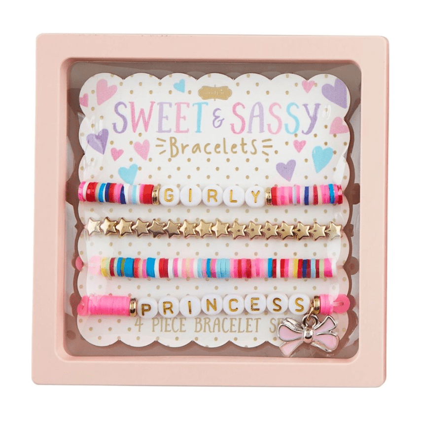 Princess Beaded Bracelet - White Farmhouse Flowers