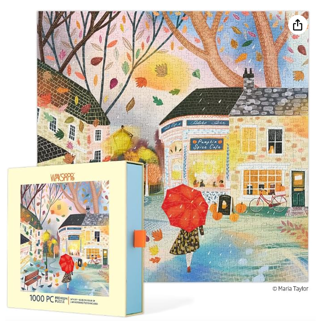 Pumpkin Spice Cafe 1,000 Piece Puzzle - White Farmhouse Flowers