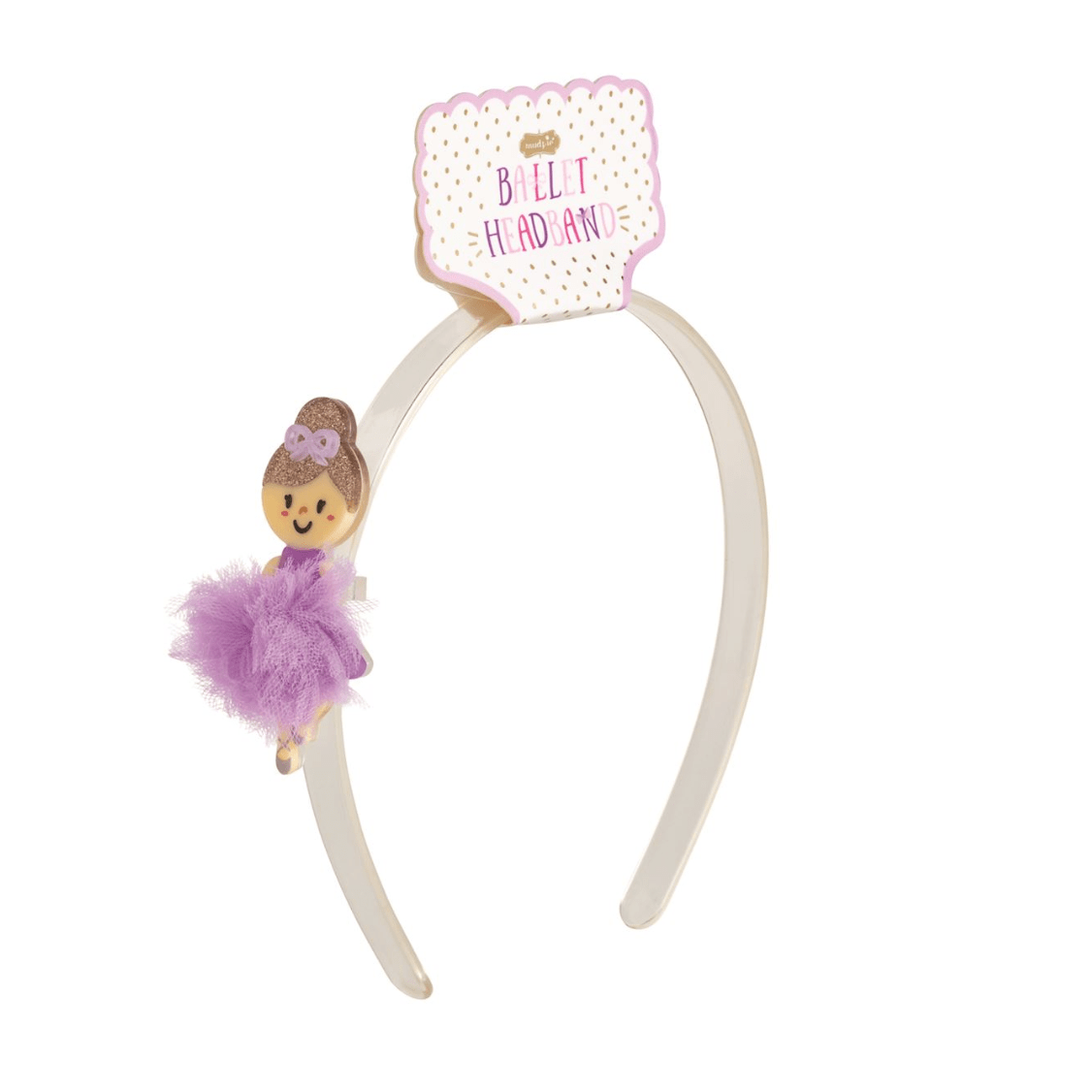 Purple Ballet Headband - White Farmhouse Flowers