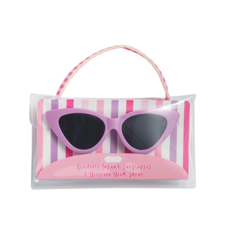 Purple Bendable Baby Sunglasses - White Farmhouse Flowers