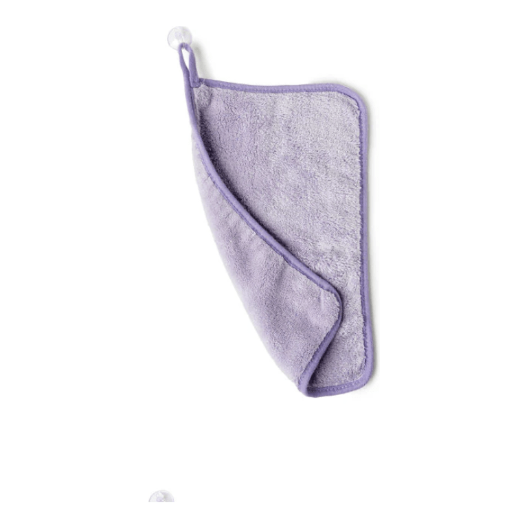 Purple Makeup Removing Towel - White Farmhouse Flowers