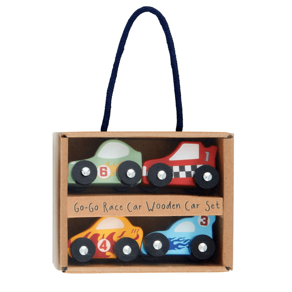 Race Mini Car Set - White Farmhouse Flowers
