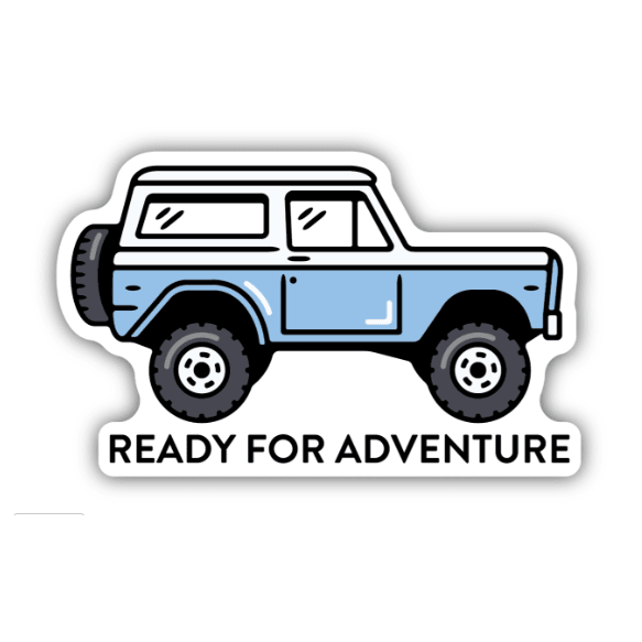 Ready for Adventure Sticker - White Farmhouse Flowers