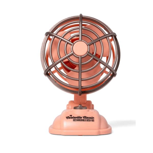Rechargeable Desk Fan - White Farmhouse Flowers