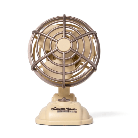 Rechargeable Desk Fan - White Farmhouse Flowers