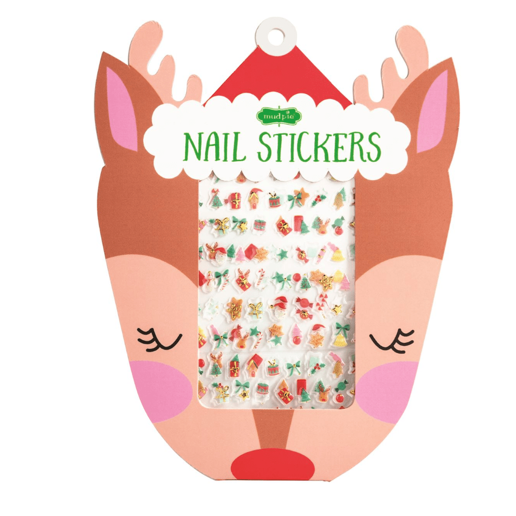 Reindeer Nail Sticker Set - White Farmhouse Flowers