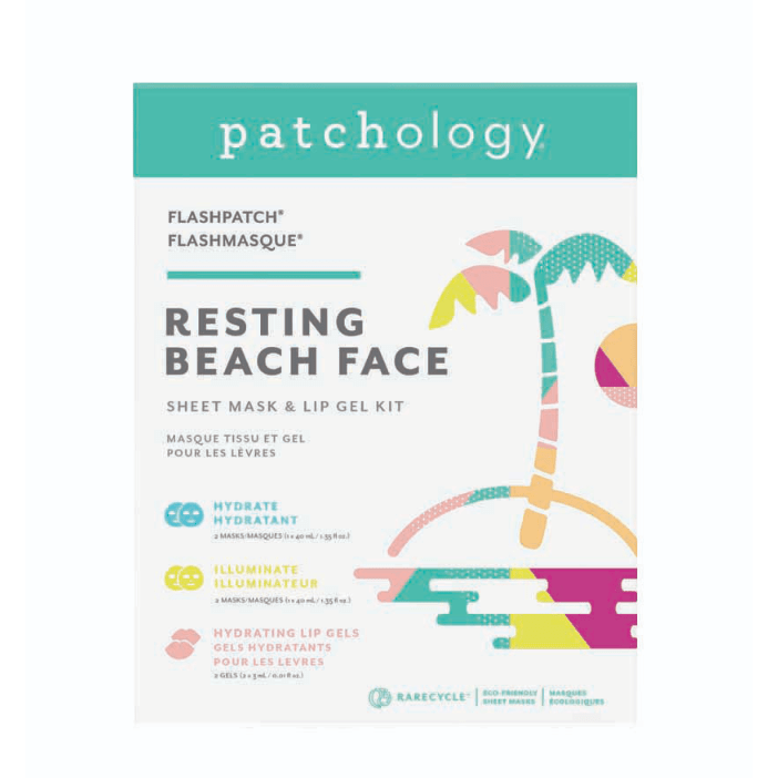 Resting Beach Face Sheet Mask & Lip Get Kit - White Farmhouse Flowers