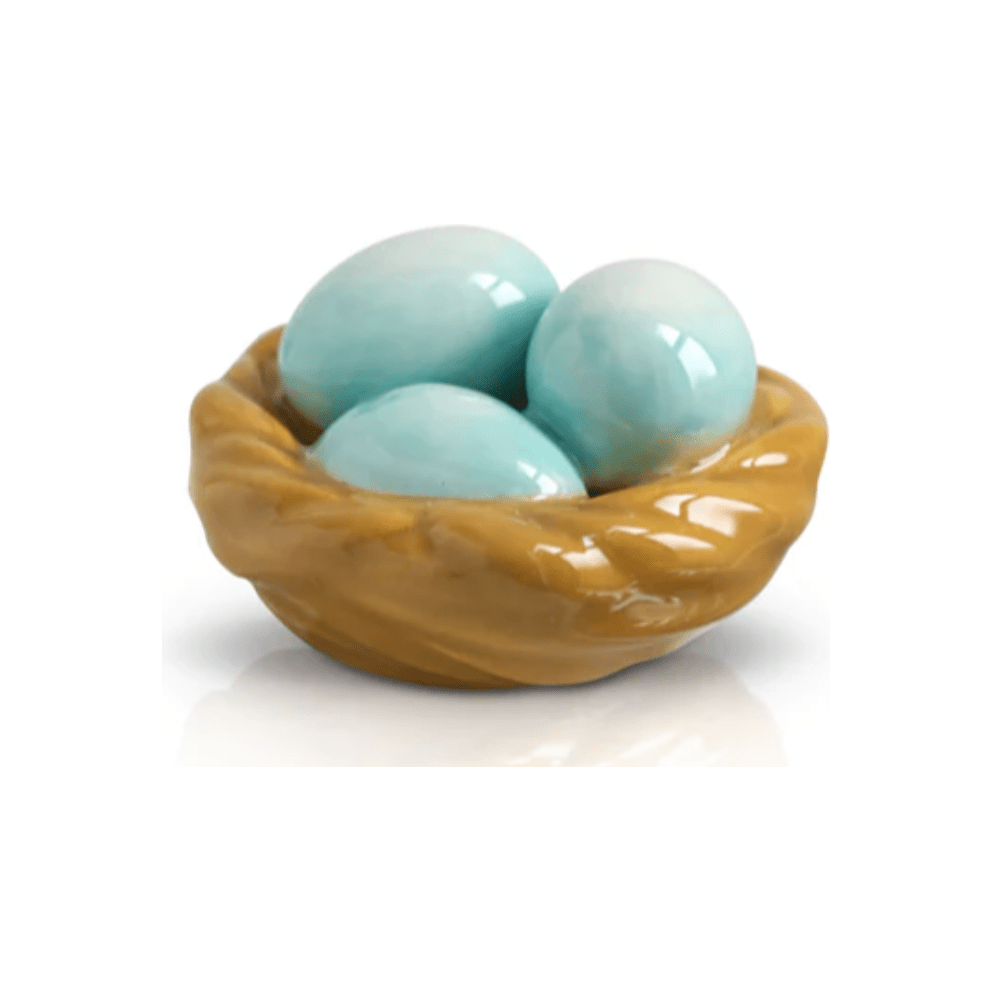 Robin's Egg Blue Mini - White Farmhouse Flowers