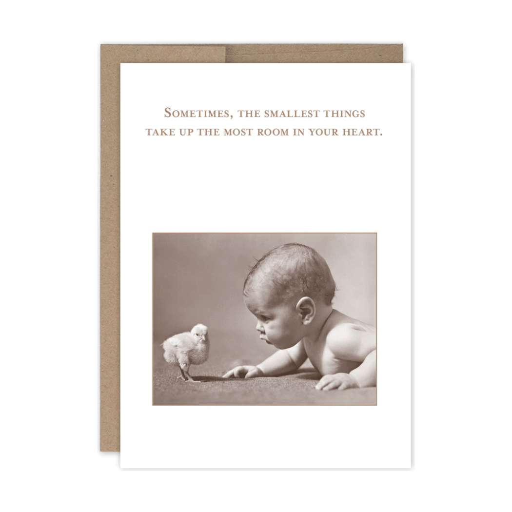 Room in Your Heart Baby Card SM792 - White Farmhouse Flowers