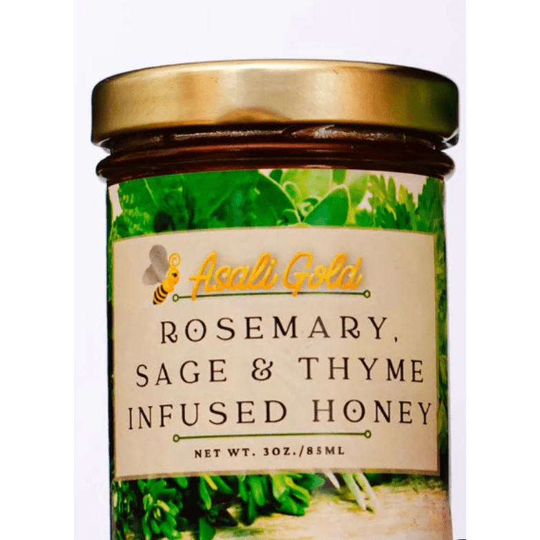 Rosemary, Sage and Thyme Infused Honey 3 oz. - White Farmhouse Flowers