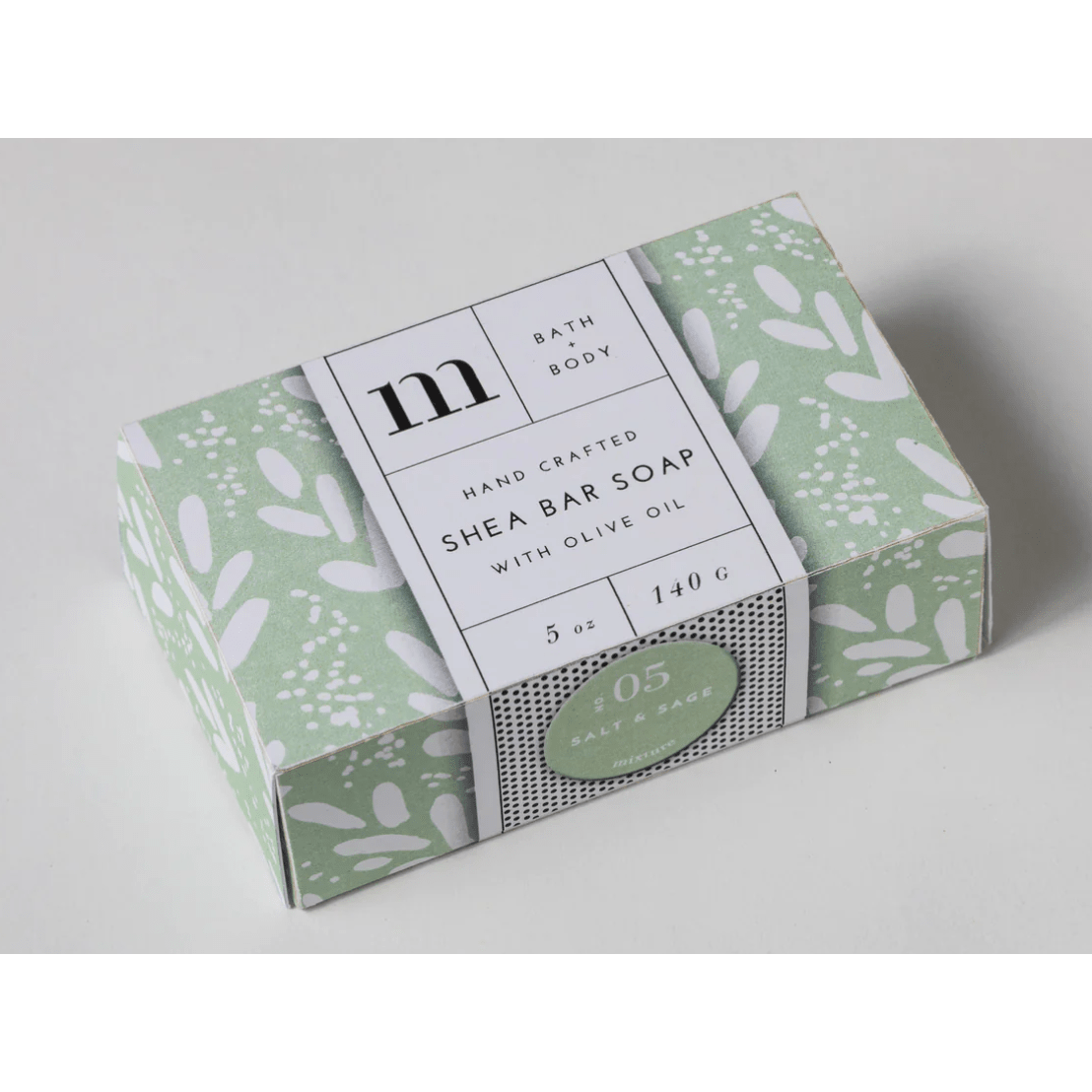 Salt and Sage Shea Bar Soap - White Farmhouse Flowers