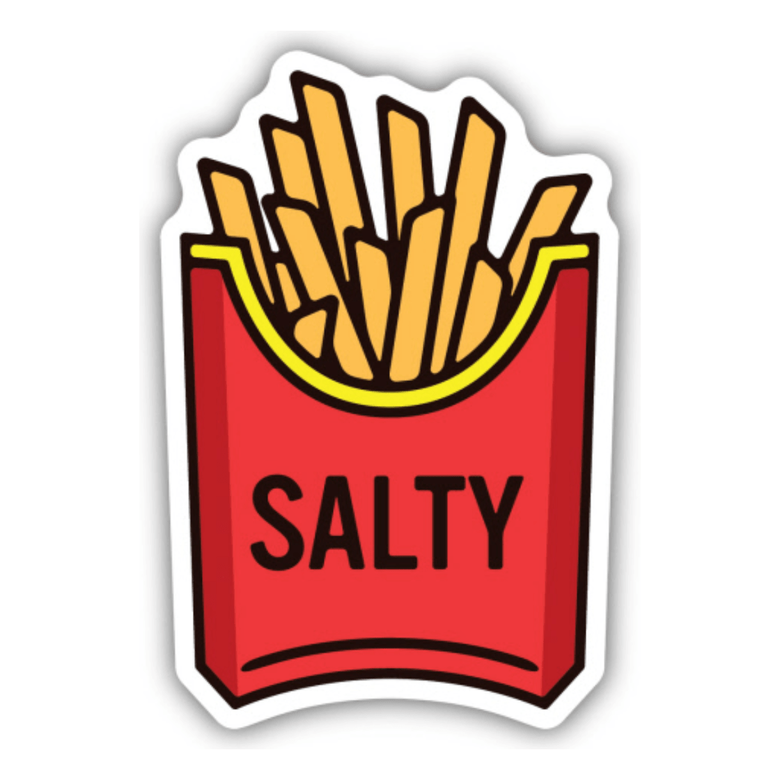 Salty French Fries Sticker - White Farmhouse Flowers