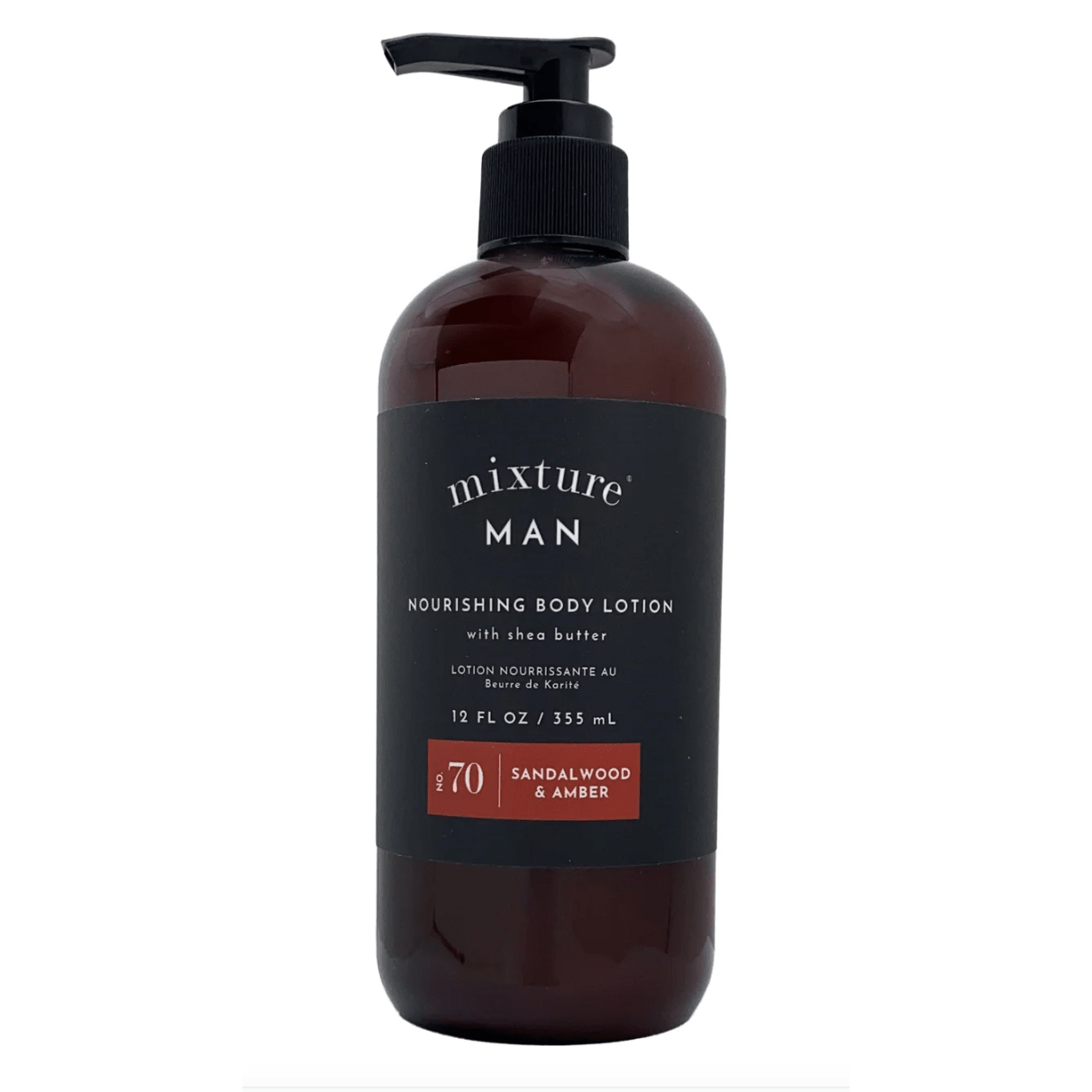 Sandalwood and Amber Mixture Man Body Lotion - White Farmhouse Flowers