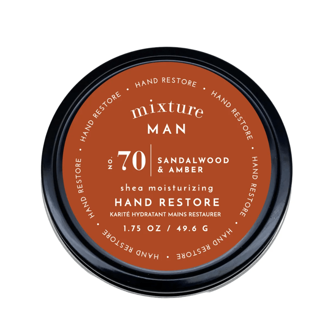 Sandalwood and Amber Mixture Man Hand Restore - White Farmhouse Flowers