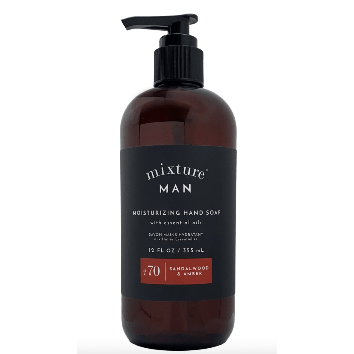 Sandalwood and Amber Mixture Man Liquid Hand Soap - White Farmhouse Flowers
