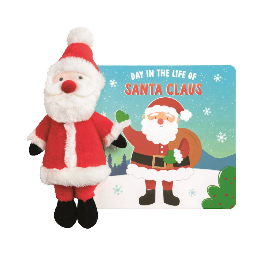Santa Book with Plush - White Farmhouse Flowers