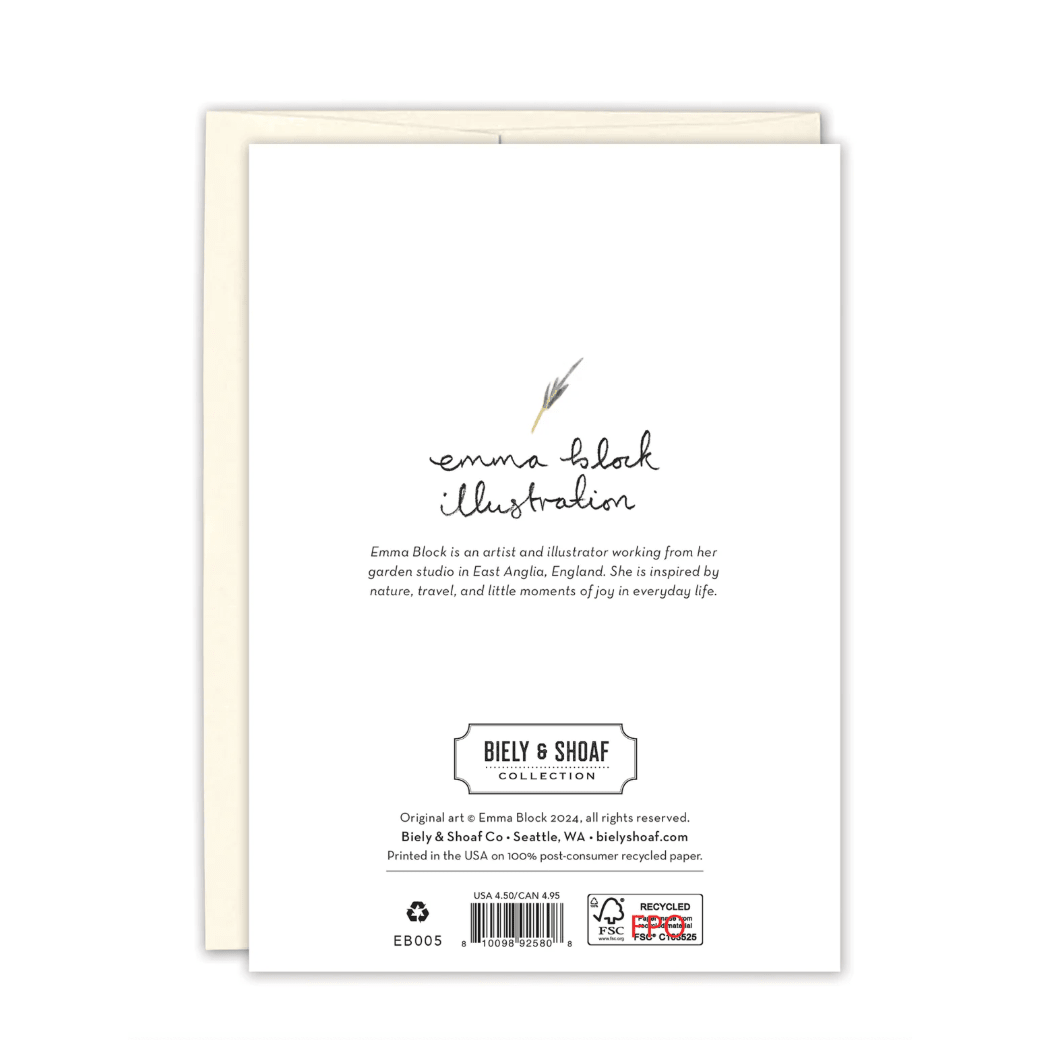 Shore Landscape Birthday Card EB005 - White Farmhouse Flowers
