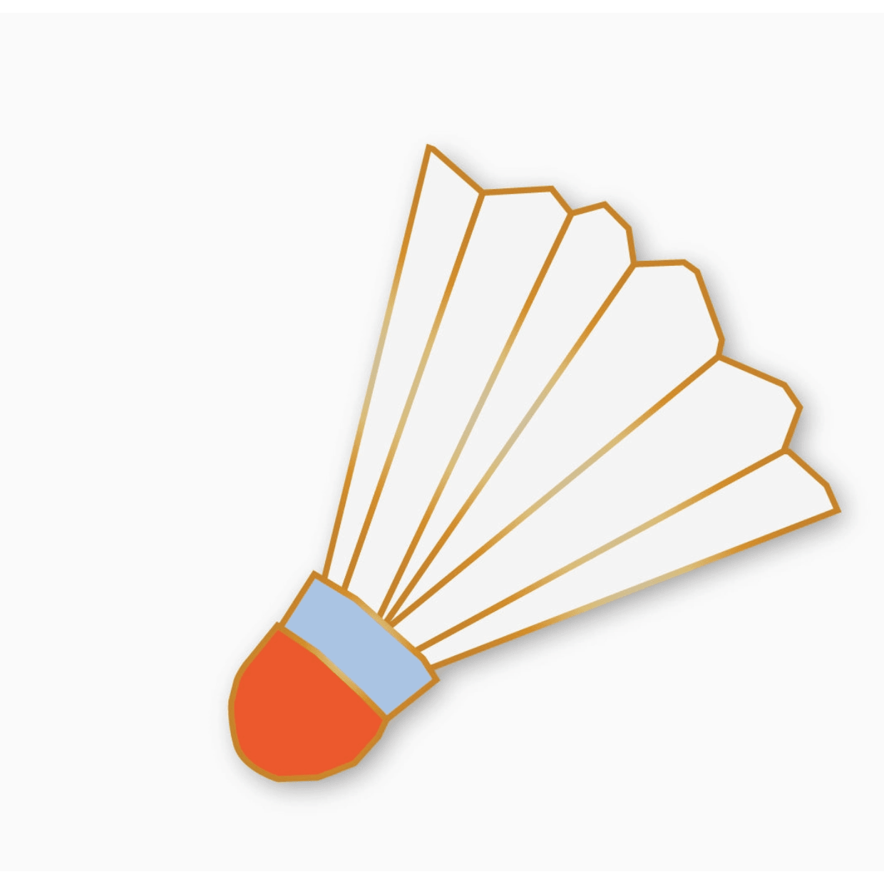 Shuttlecock Enamel Pin - White Farmhouse Flowers