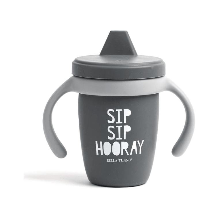 Sip Sip Hooray Sippy Cup - White Farmhouse Flowers
