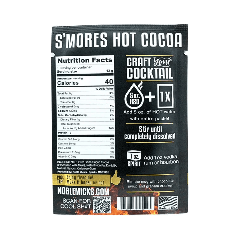 S’mores Hot Cocoa Cocktail Mix Single Serve – Parkville MO Gift - White Farmhouse Flowers