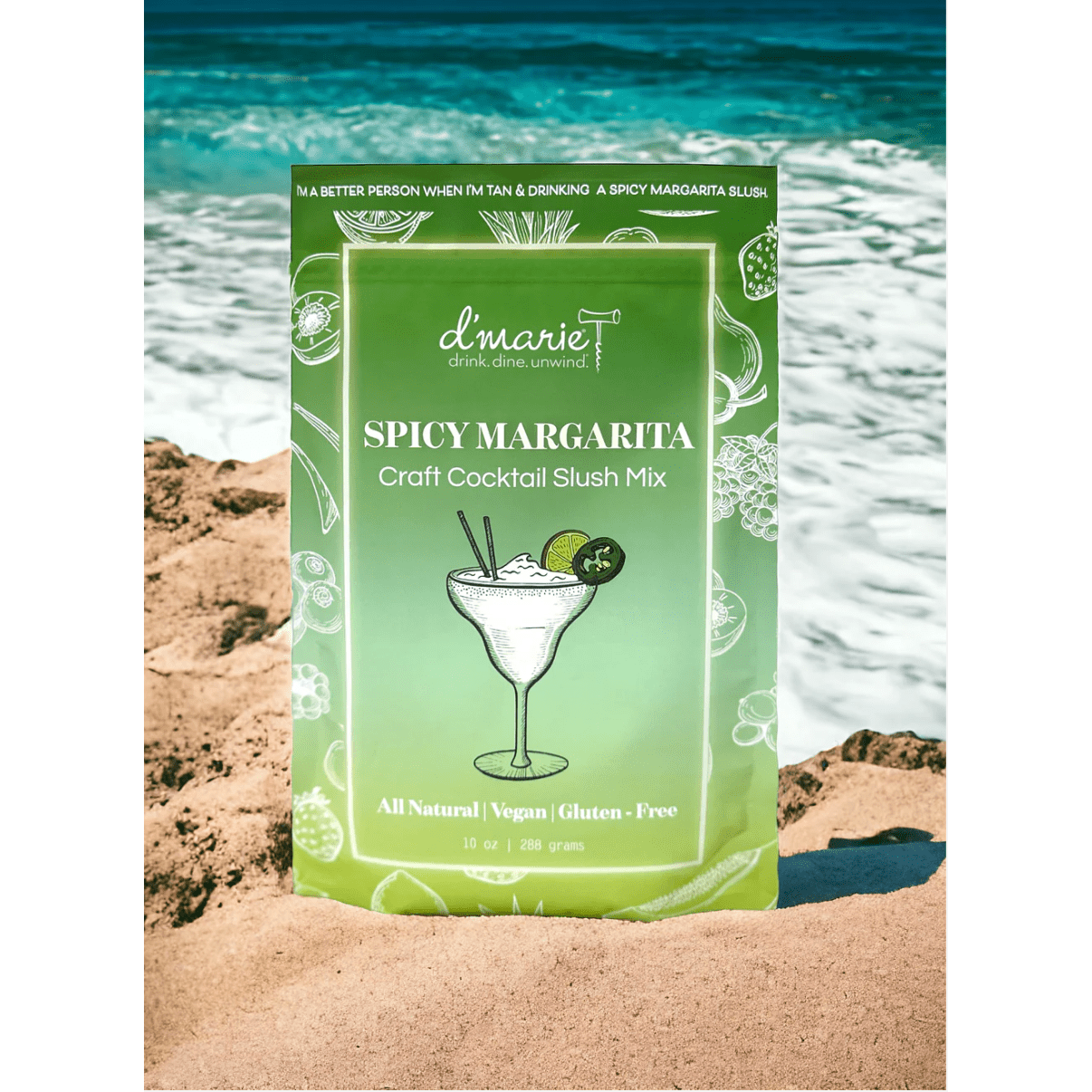 Spicy Margarita Craft Cocktail Slush Mix - White Farmhouse Flowers