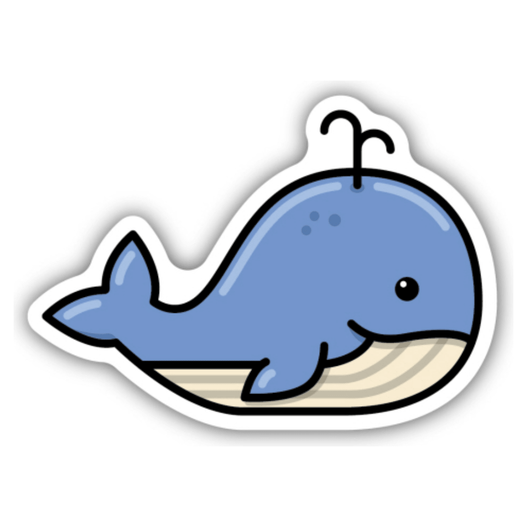 Spouting Whale Sticker - White Farmhouse Flowers