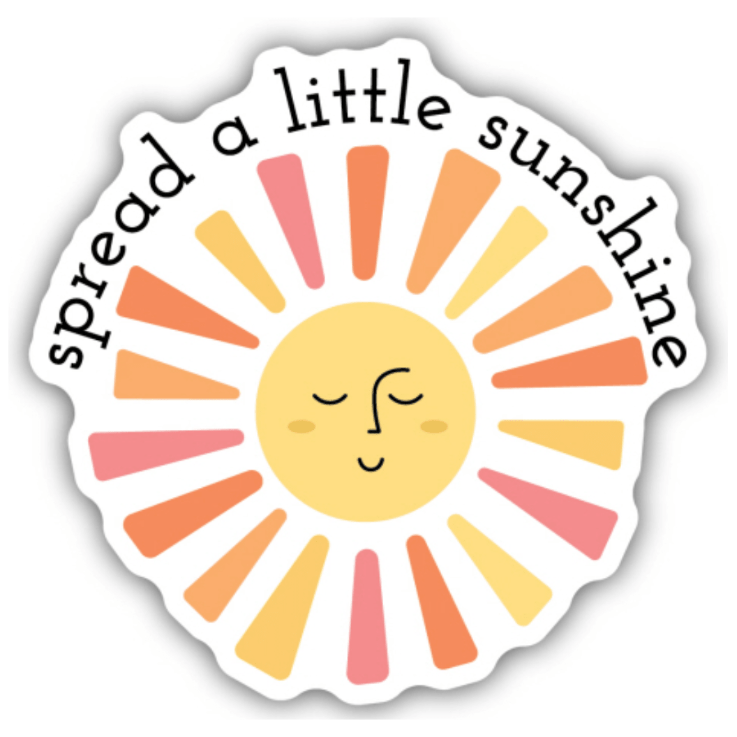 Spread a Little Sunshine Sticker - White Farmhouse Flowers