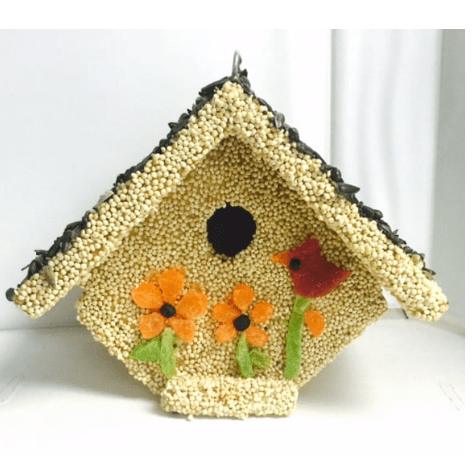 Spring Fruit Casita Birdhouse - White Farmhouse Flowers