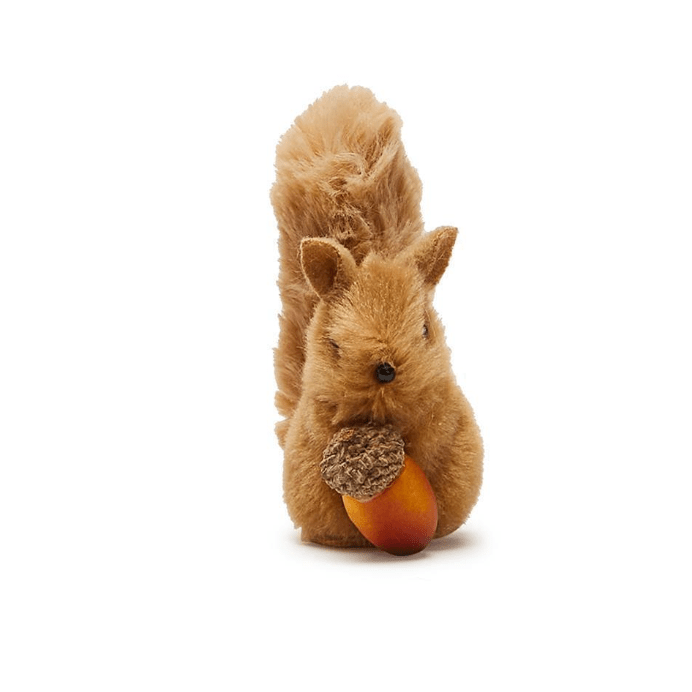 Squirrel Clip On Ornament - White Farmhouse Flowers