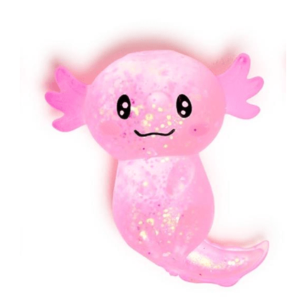 Squishy Glitter Axolotl Toy - White Farmhouse Flowers
