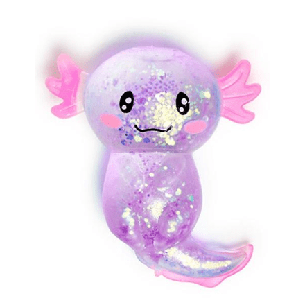 Squishy Glitter Axolotl Toy - White Farmhouse Flowers