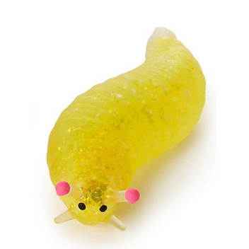 Squishy Glitter Slug - White Farmhouse Flowers