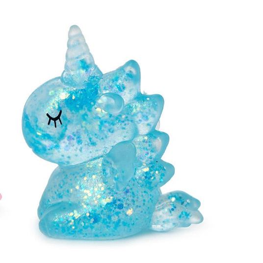 Squishy Glitter Unicorn Toy - White Farmhouse Flowers