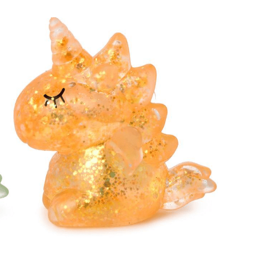 Squishy Glitter Unicorn Toy - White Farmhouse Flowers