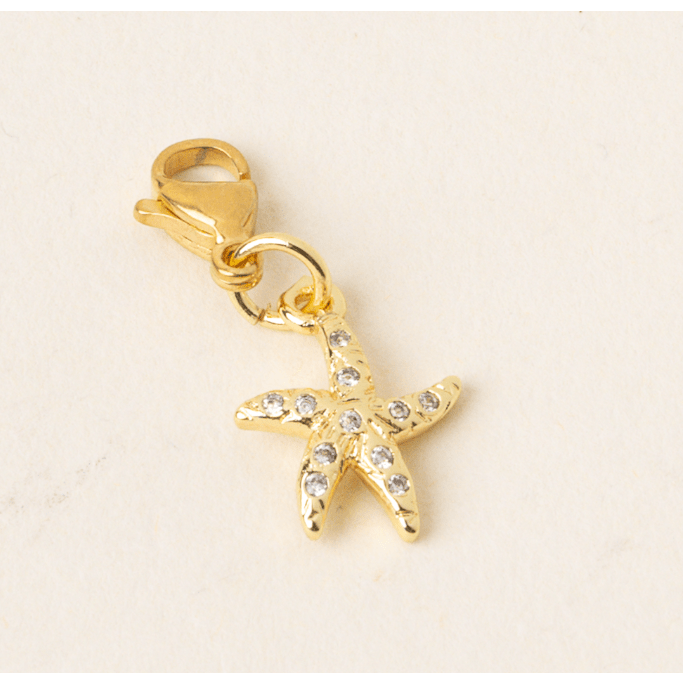 Starfish Gold Charm - White Farmhouse Flowers