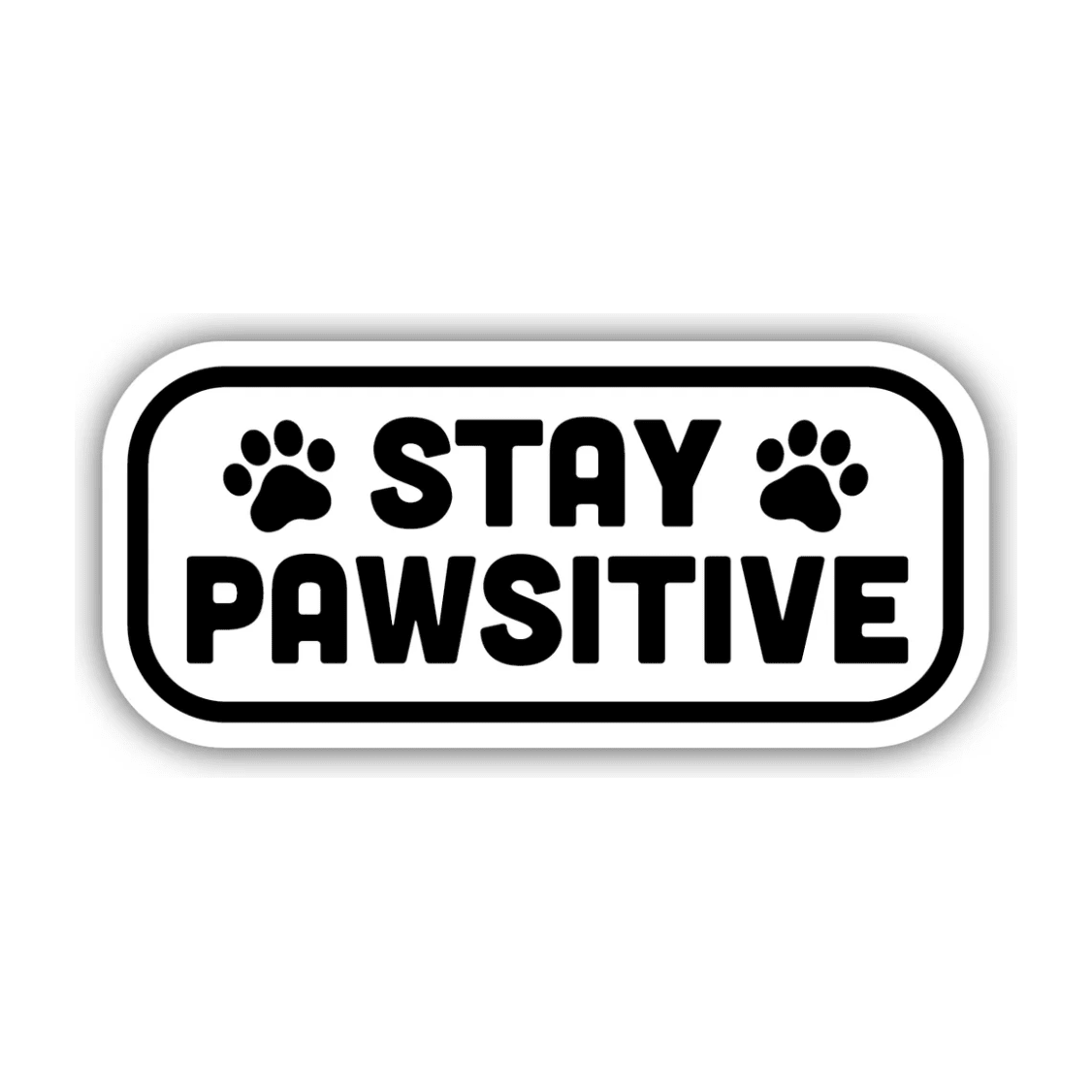 Stay Pawsitive Sticker - White Farmhouse Flowers