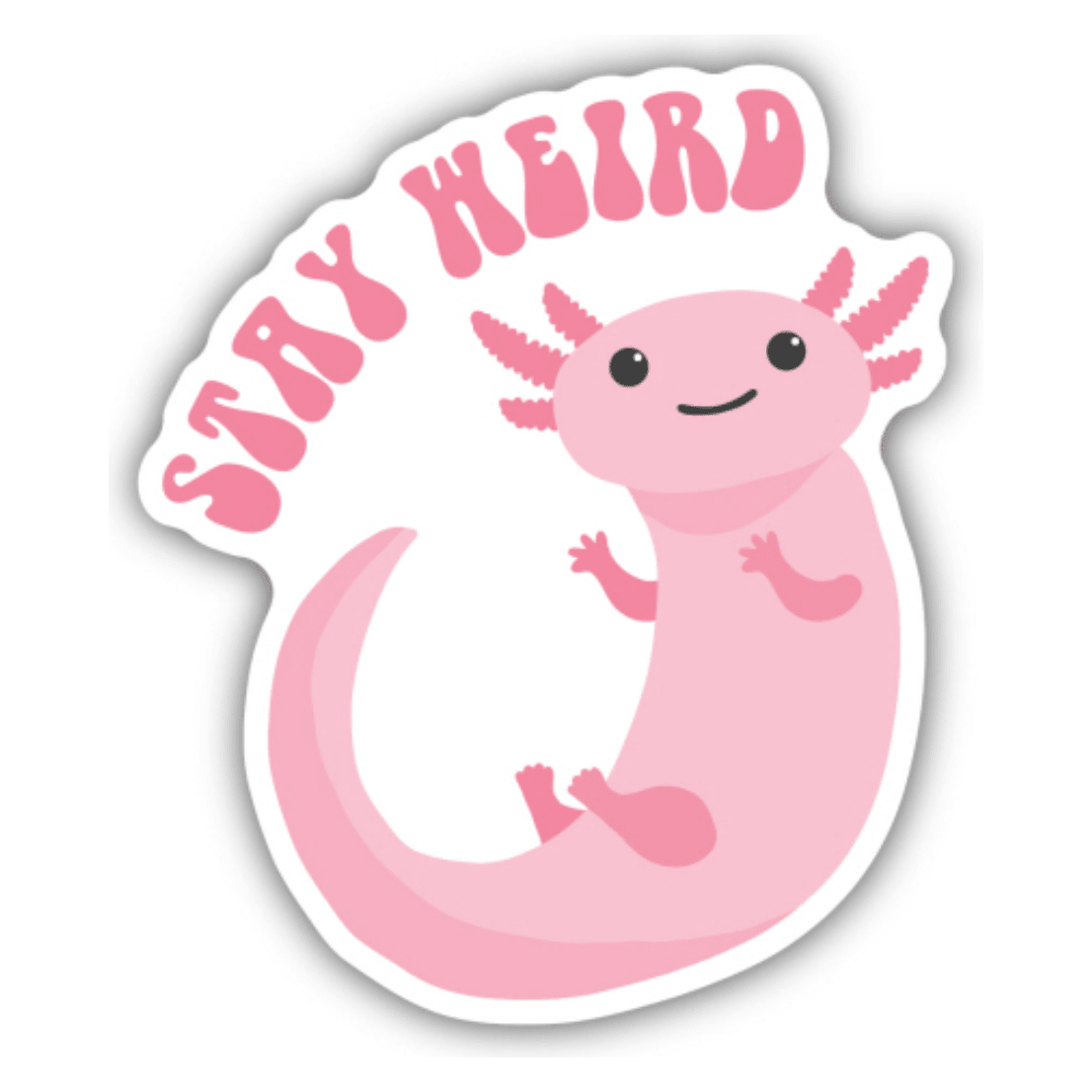 Stay Weird Sticker - White Farmhouse Flowers
