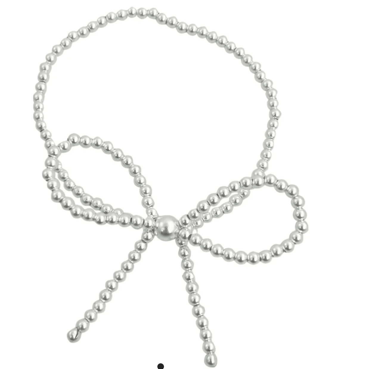 Sterling Silver Bow Bracelet - White Farmhouse Flowers