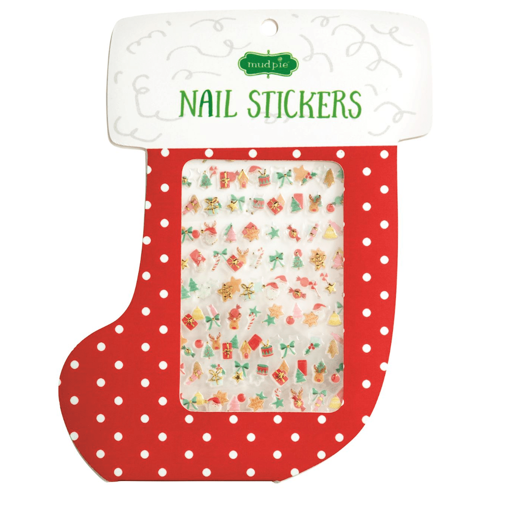 Stocking Nail Sticker Set - White Farmhouse Flowers