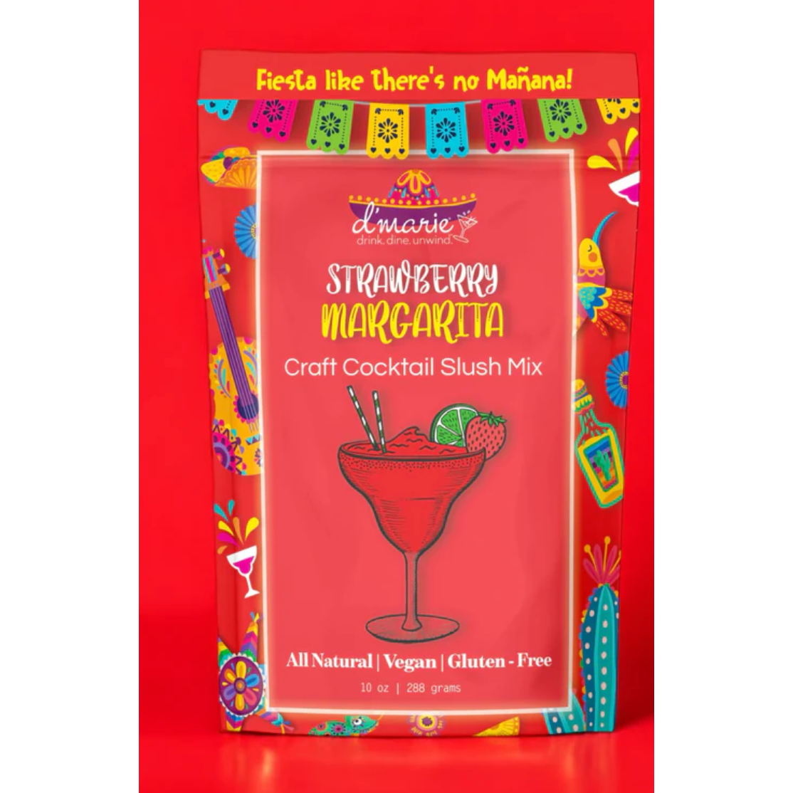 Strawberry Margarita Craft Cocktail Slush Mix - White Farmhouse Flowers