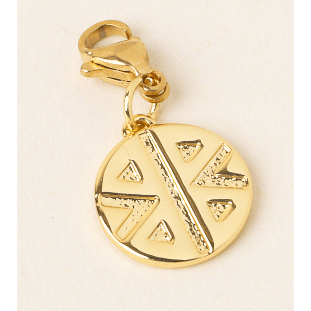 Strong Gold Charm - White Farmhouse Flowers