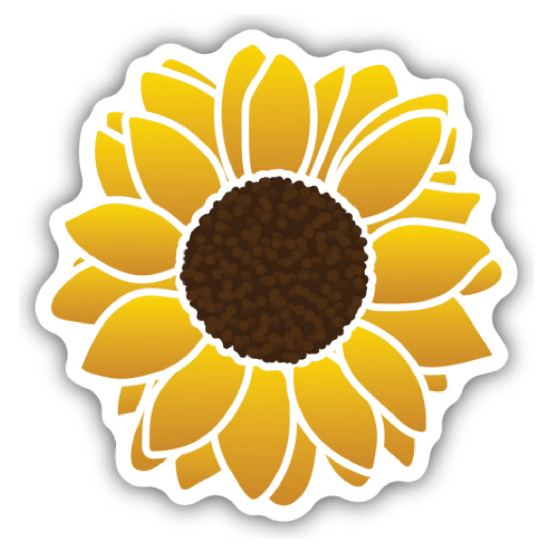 Sunflower Sticker - White Farmhouse Flowers