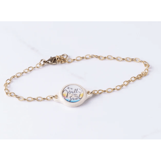 Tap To Pray Survivor Series Tactical Bracelet - It is Well - White Farmhouse Flowers