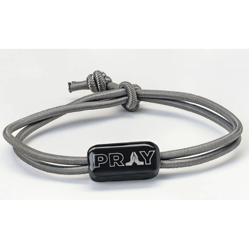 Tap To Pray Survivor Series Tactical Bracelet Slate + Pray - White Farmhouse Flowers