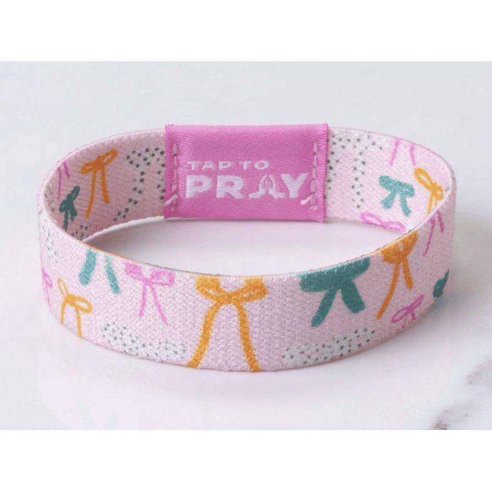 Tap to Pray Wristband - Fearfully and Wonderfully Made - White Farmhouse Flowers
