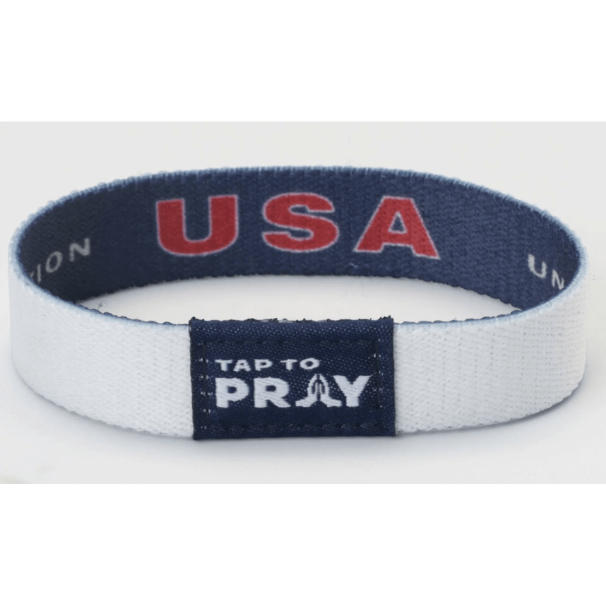 Tap to Pray Wristband - Freedom - White Farmhouse Flowers